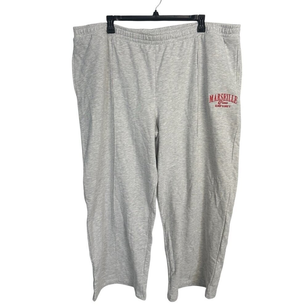 ASOS DESIGN Curve straight leg jogger with Marseille embroidered graphic 2XL